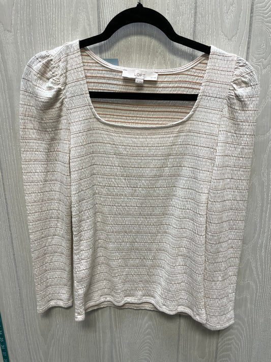 Top Long Sleeve By Loft In Striped Pattern, Size: S