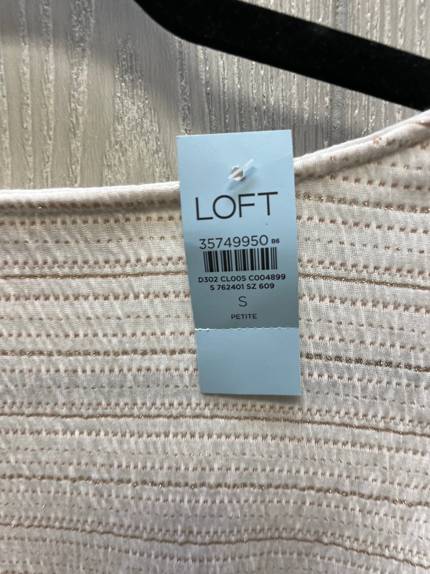 Top Long Sleeve By Loft In Striped Pattern, Size: S