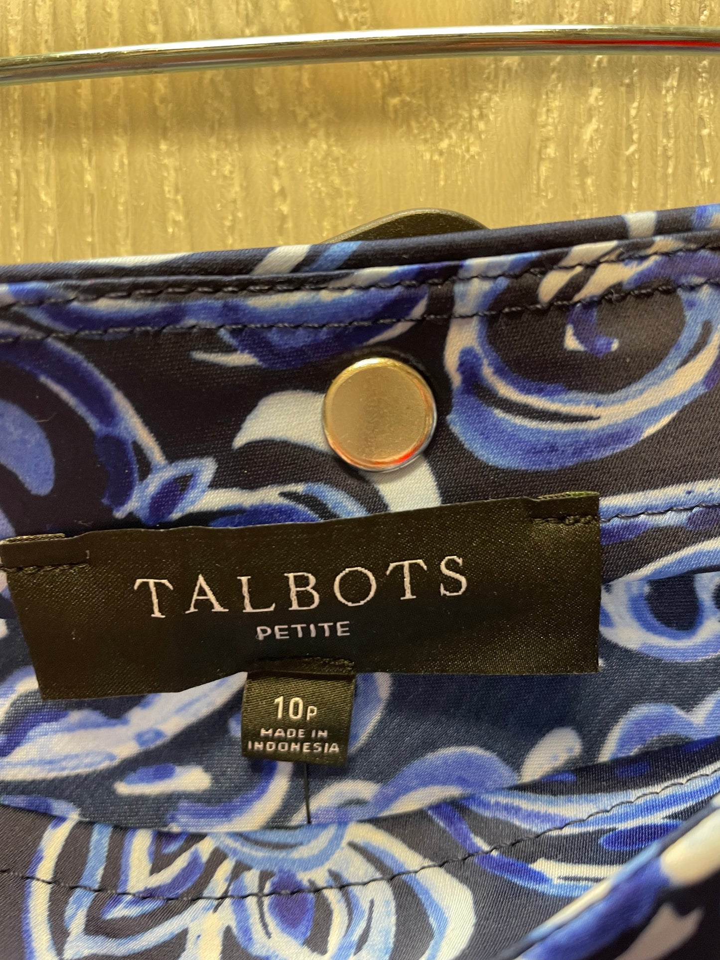 Skirt Midi By Talbots In Black & Blue, Size: 10