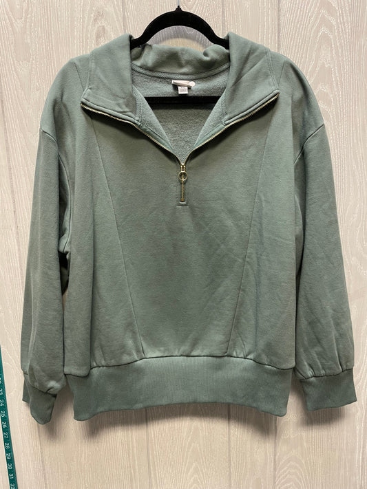 Sweatshirt Collar By A New Day In Green, Size: 1x