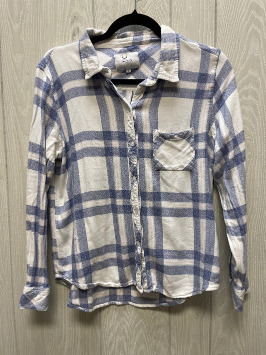 Top Long Sleeve By Rails In Plaid Pattern, Size: L