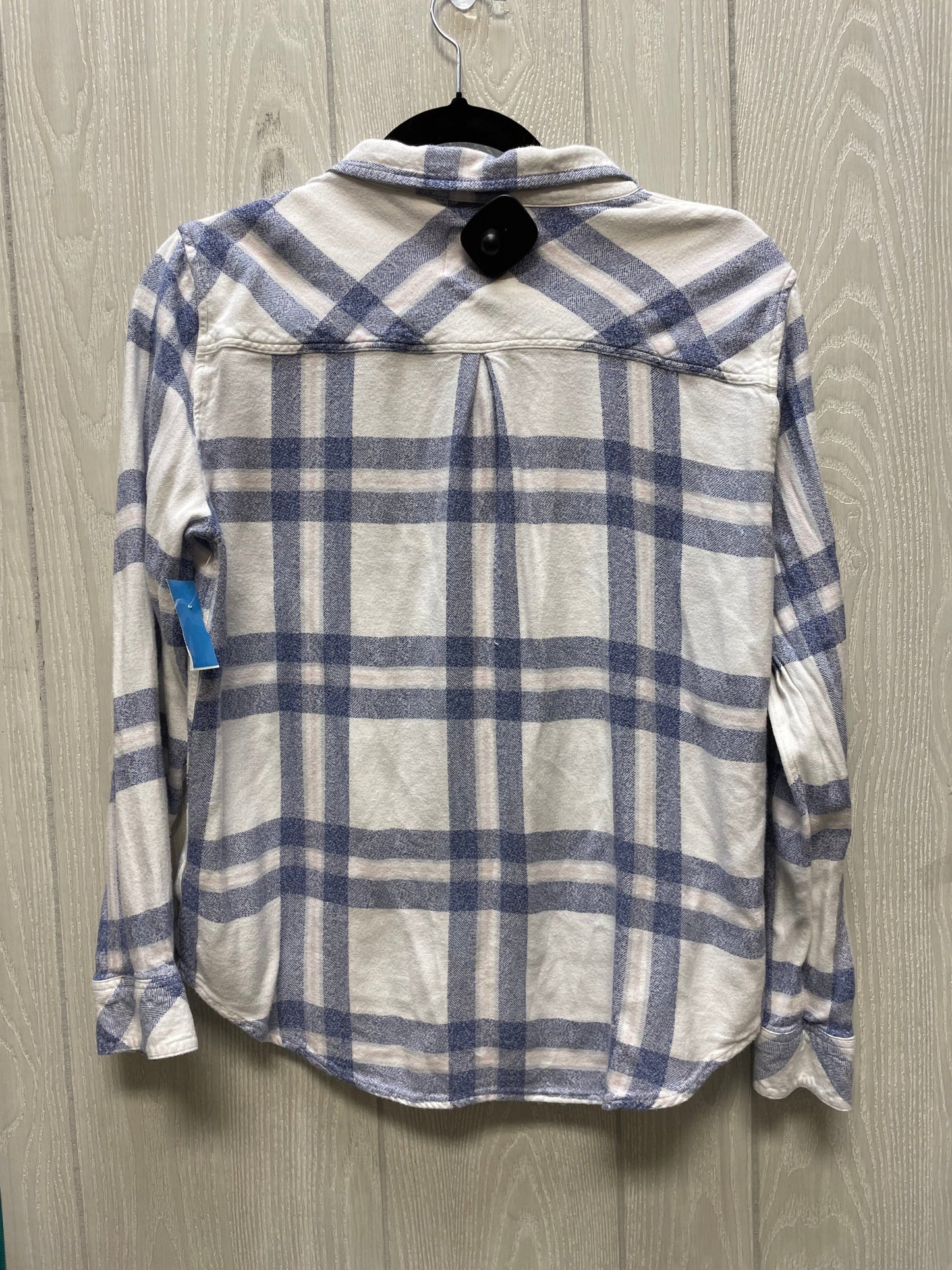 Top Long Sleeve By Rails In Plaid Pattern, Size: L