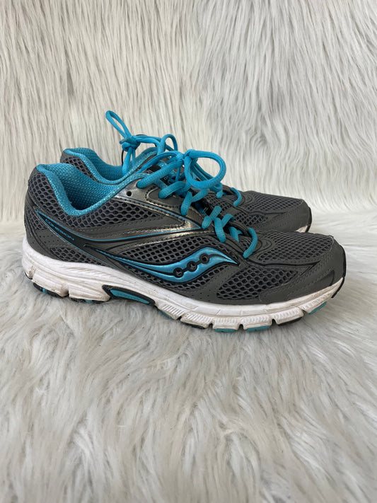 Shoes Athletic By Saucony In Blue & Grey, Size: 10