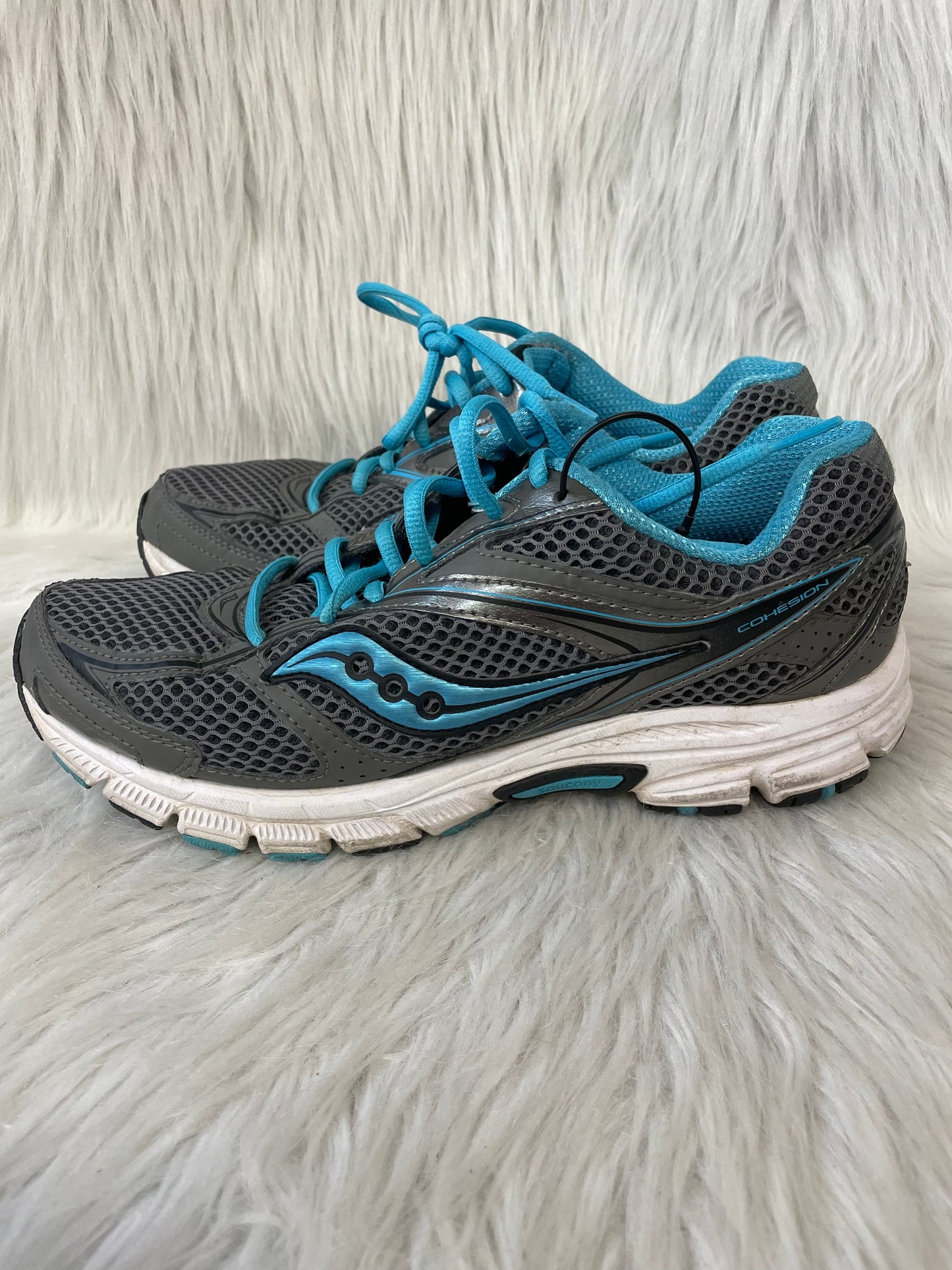 Shoes Athletic By Saucony In Blue & Grey, Size: 10