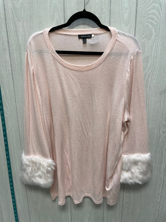 Top Long Sleeve By Lane Bryant In Pink, Size: 1x