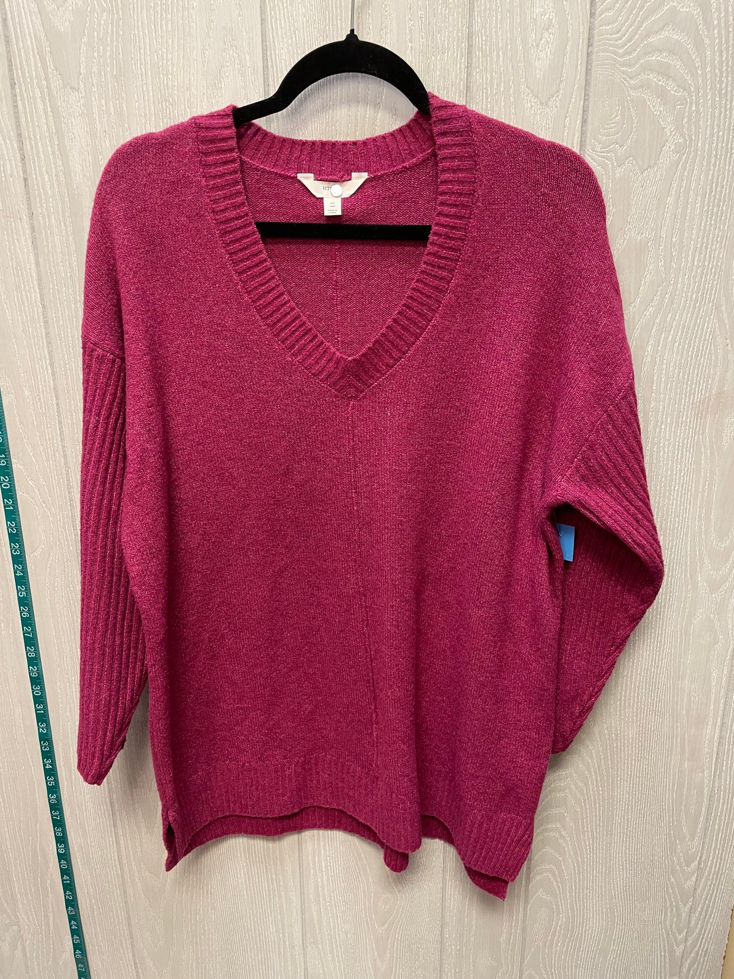 Sweater By Terra & Sky In Purple, Size: Xl