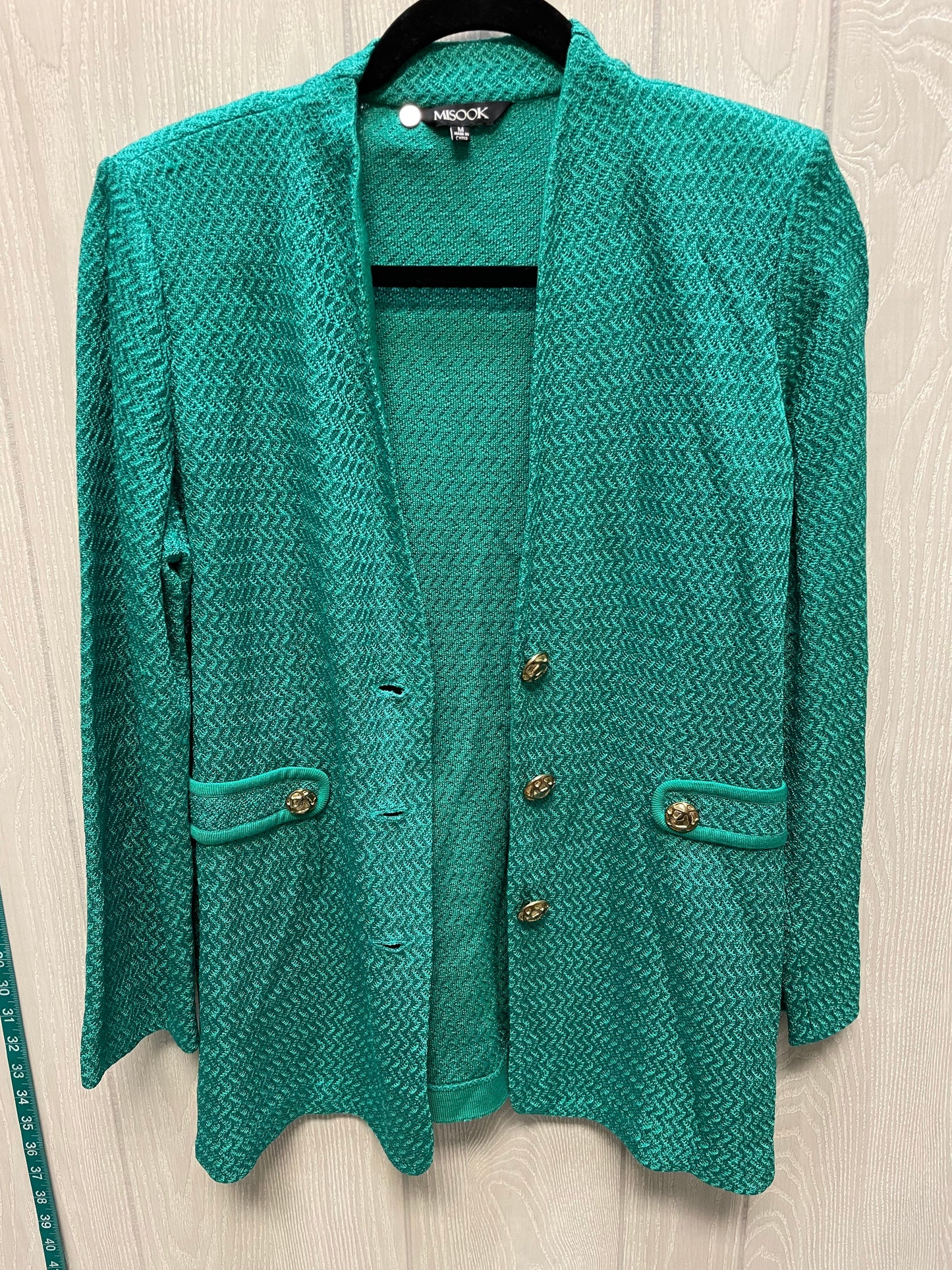 Sweater Cardigan By Misook In Green, Size: M