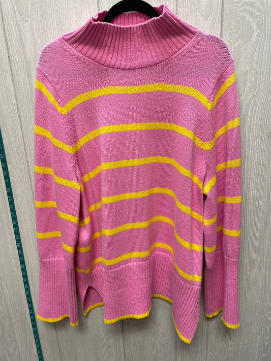 Sweater By Free Assembly In Striped Pattern, Size: 1x