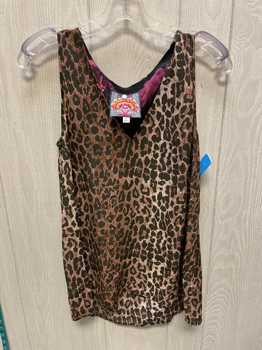 Blouse Sleeveless By Johnny Was In Animal Print, Size: Xs