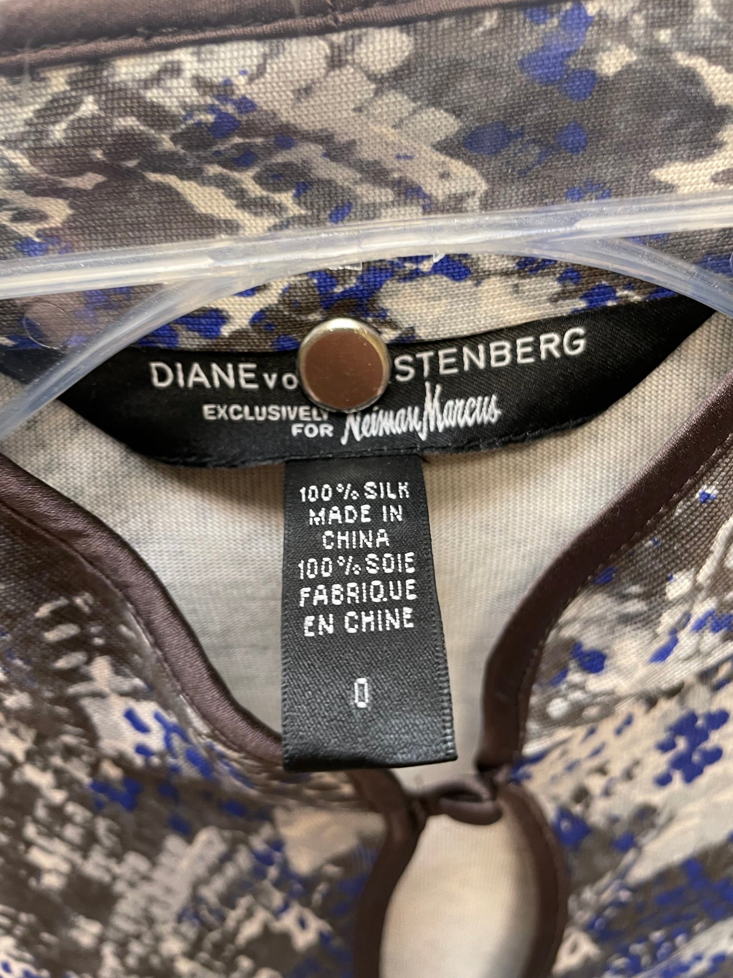 Dress Designer By Diane Von Furstenberg In Snakeskin Print, Size: Xs