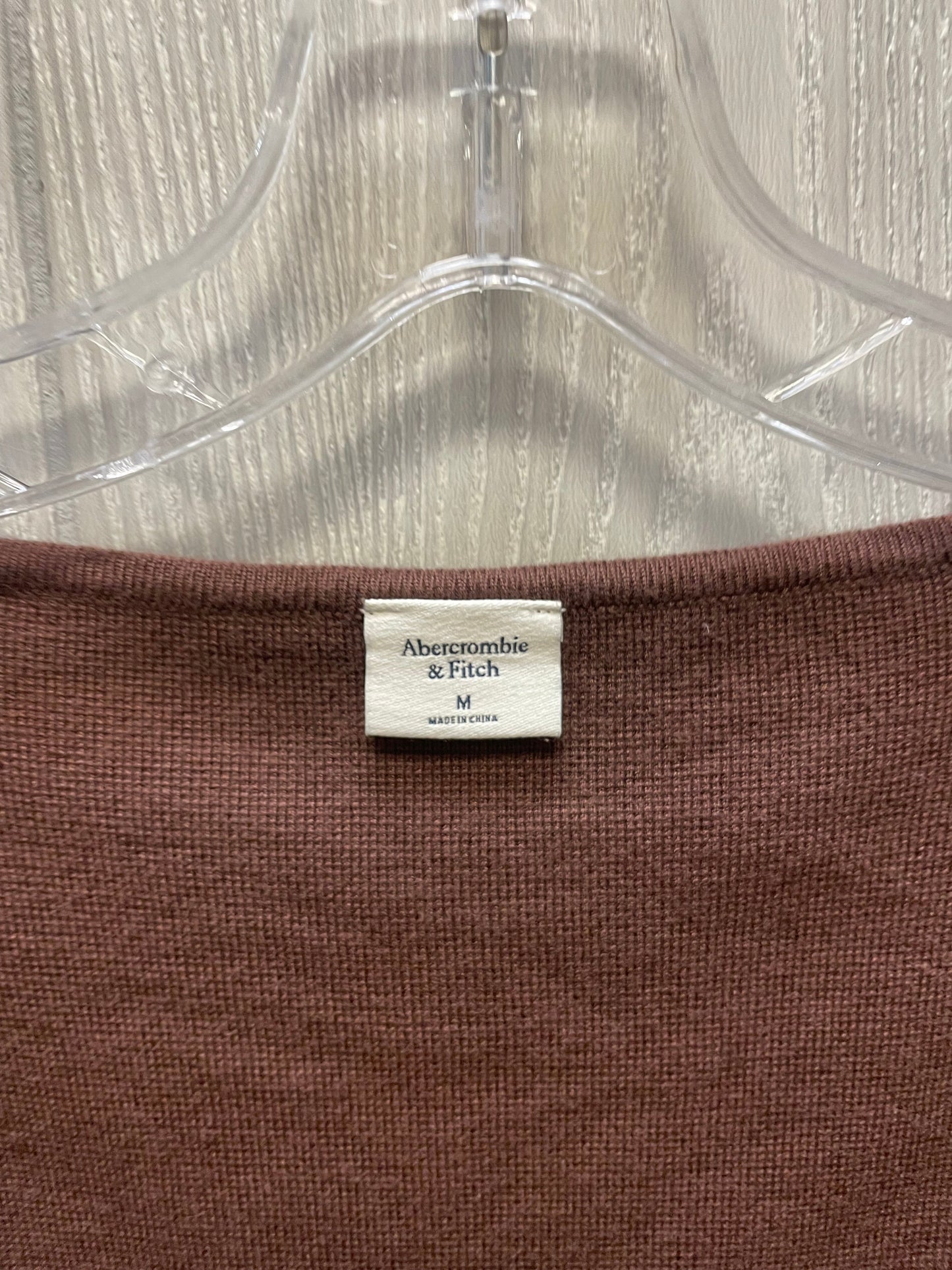 Top Long Sleeve By Abercrombie And Fitch In Brown, Size: M