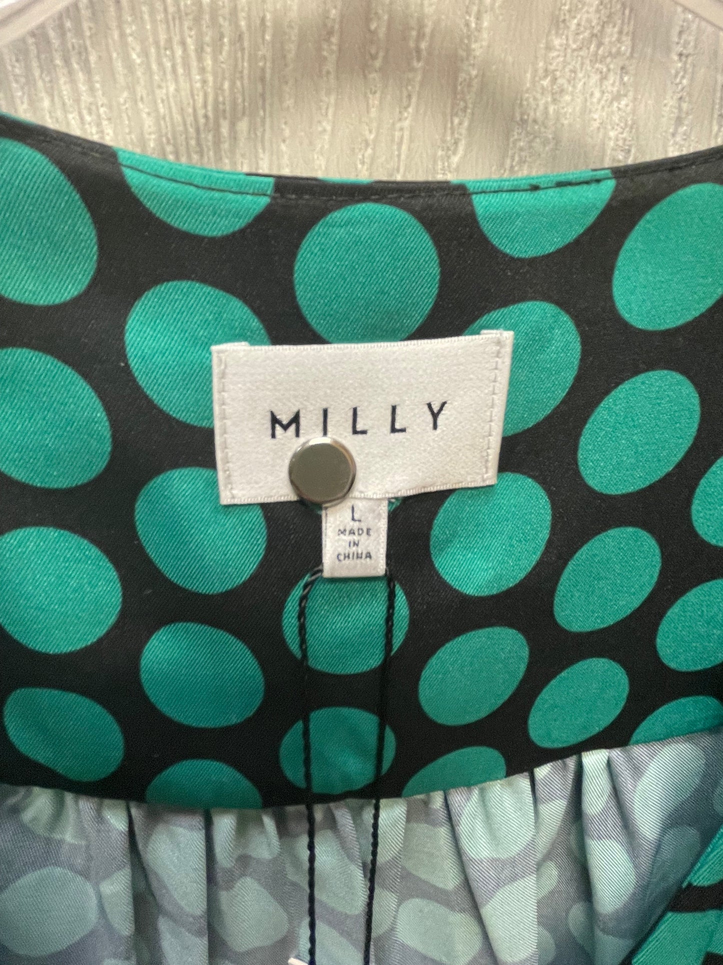 Dress Designer By Milly In Polkadot Pattern, Size: L