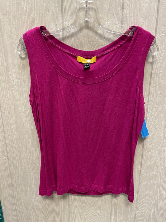 Top Sleeveless Luxury Designer By St. John In Purple, Size: M