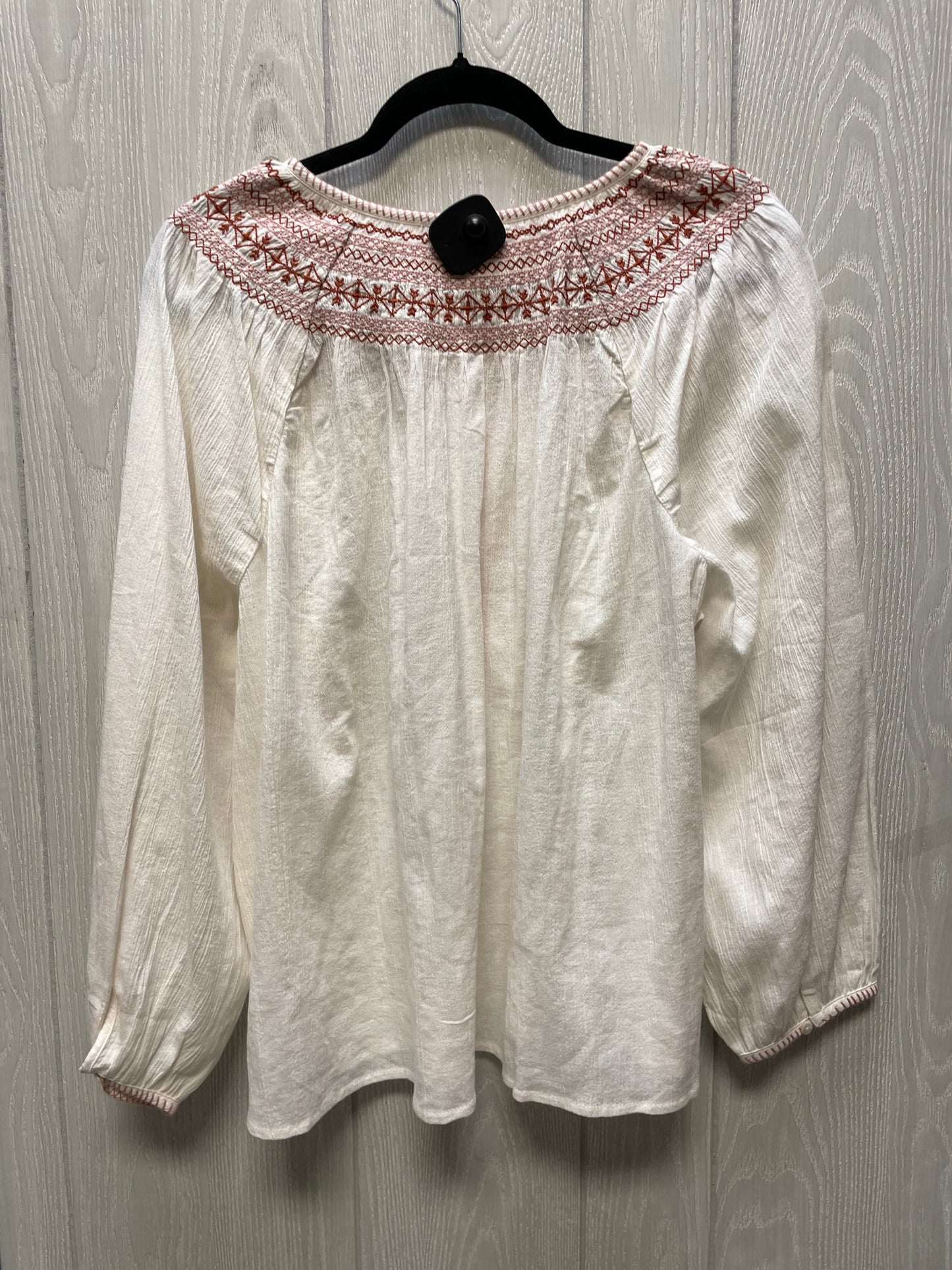 Top Long Sleeve By Madewell In White, Size: 2x