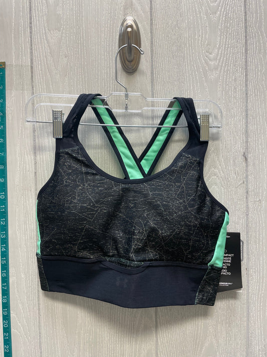 Black & Green Athletic Bra Under Armour, Size L