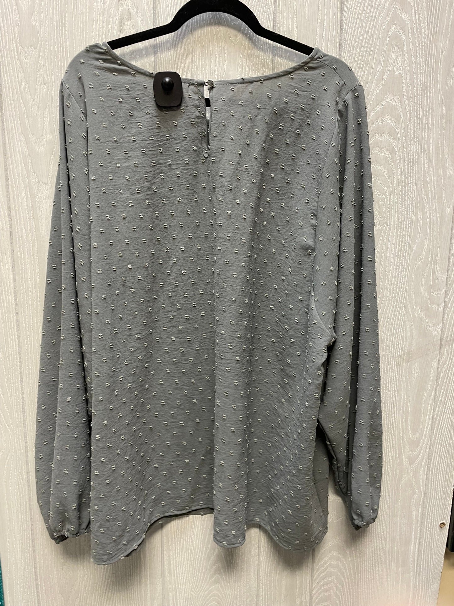 Top Long Sleeve By Cotton Bleu In Grey, Size: 3x