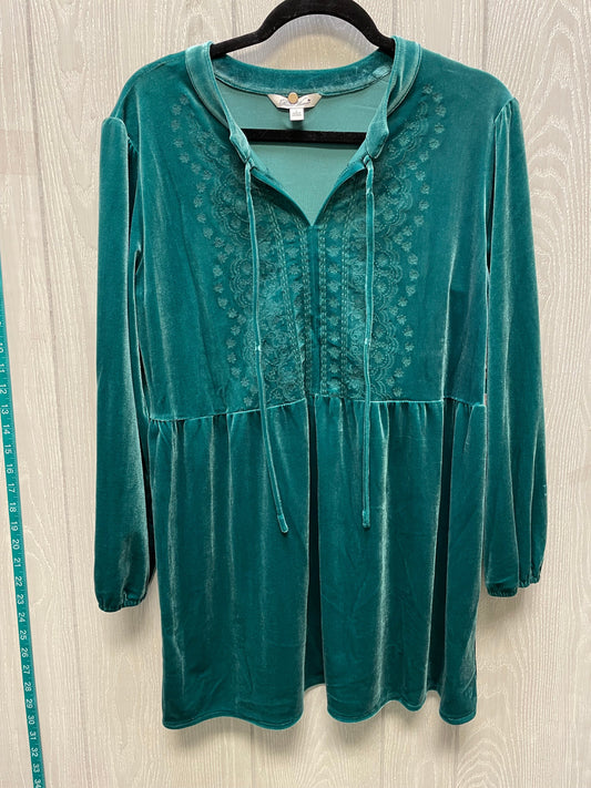 Top Long Sleeve By Clothes Mentor In Green, Size: L