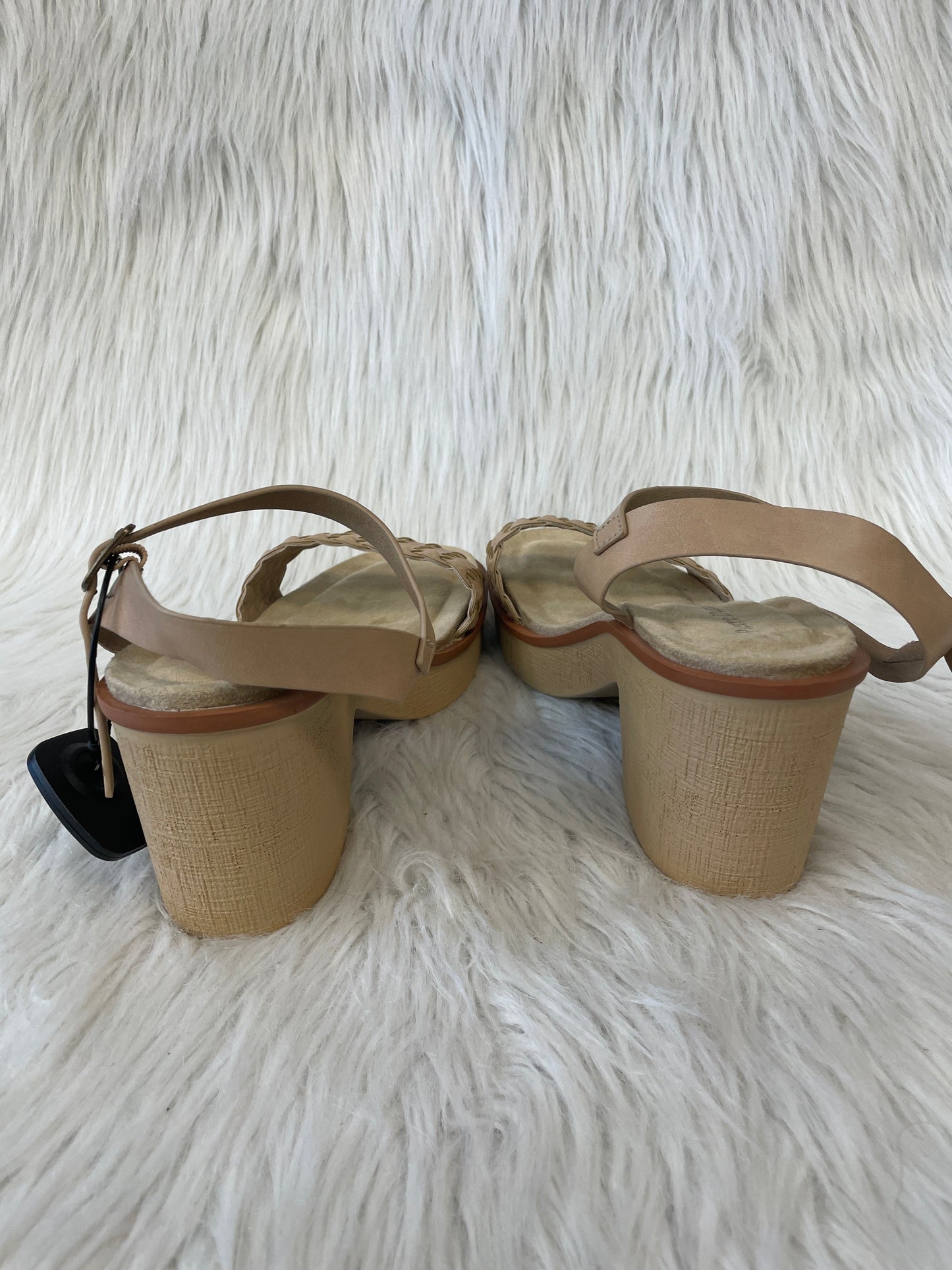 Sandals Heels Block By Pierre Dumas In Tan, Size: 10