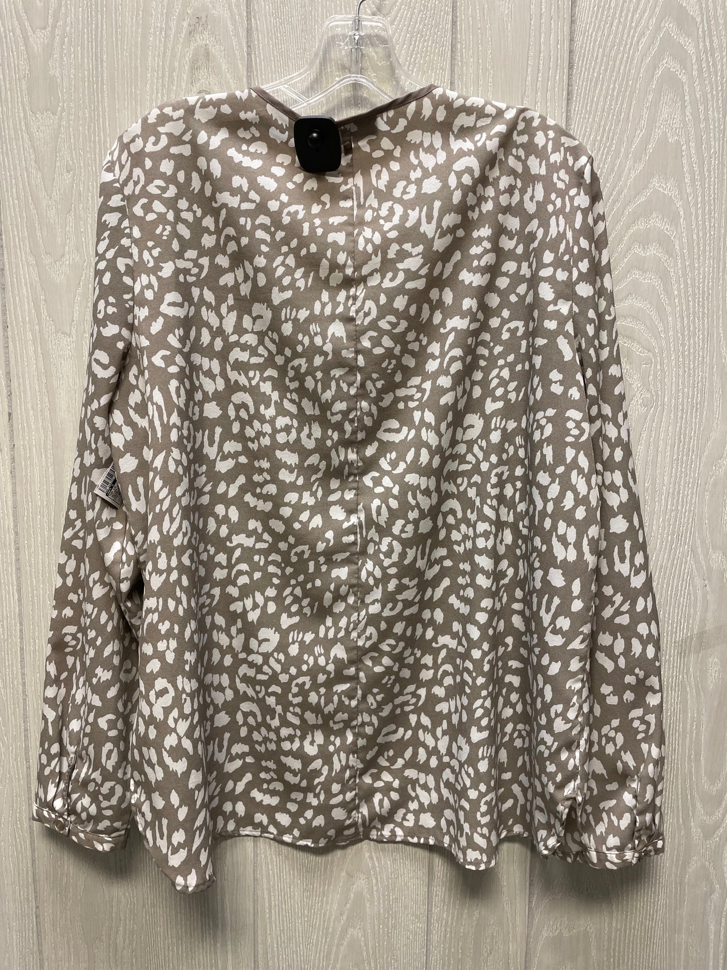 Top Long Sleeve By Apt 9 In Animal Print, Size: Xl