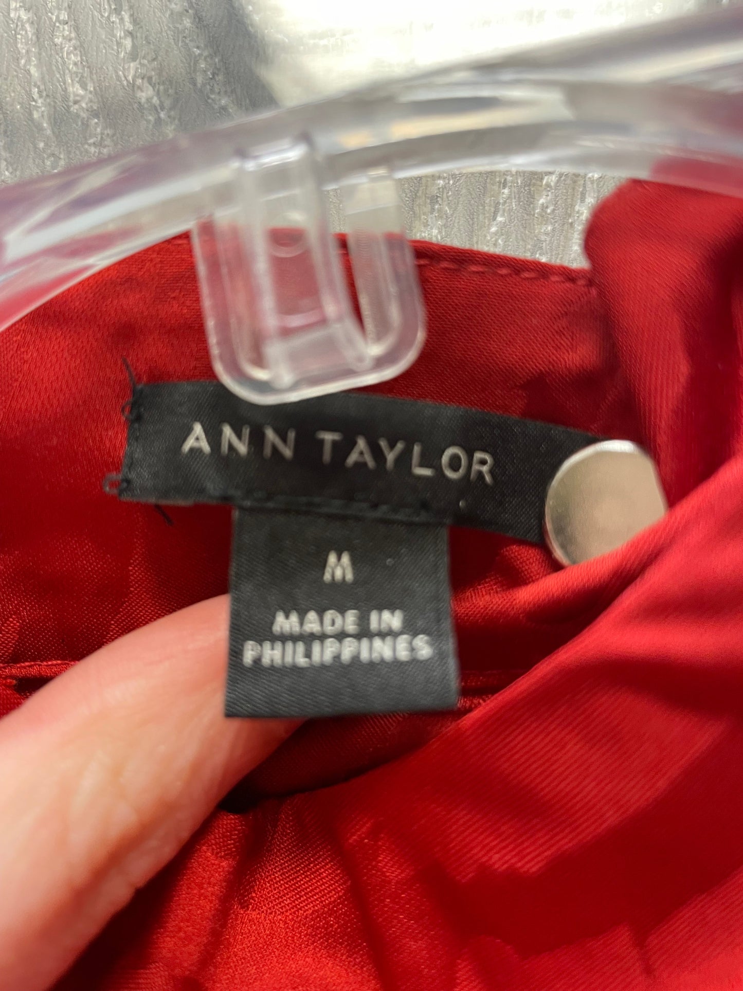 Top Long Sleeve By Ann Taylor In Red, Size: M