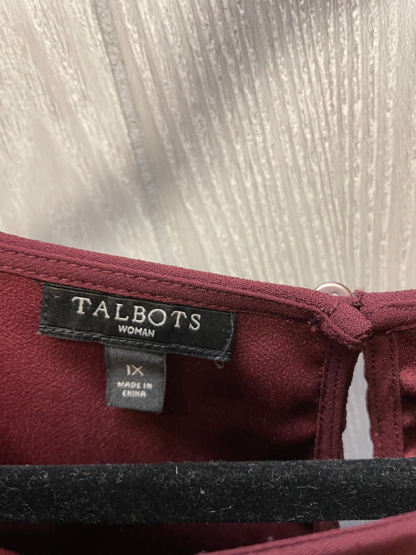 Top Long Sleeve By Talbots In Red, Size: 1x