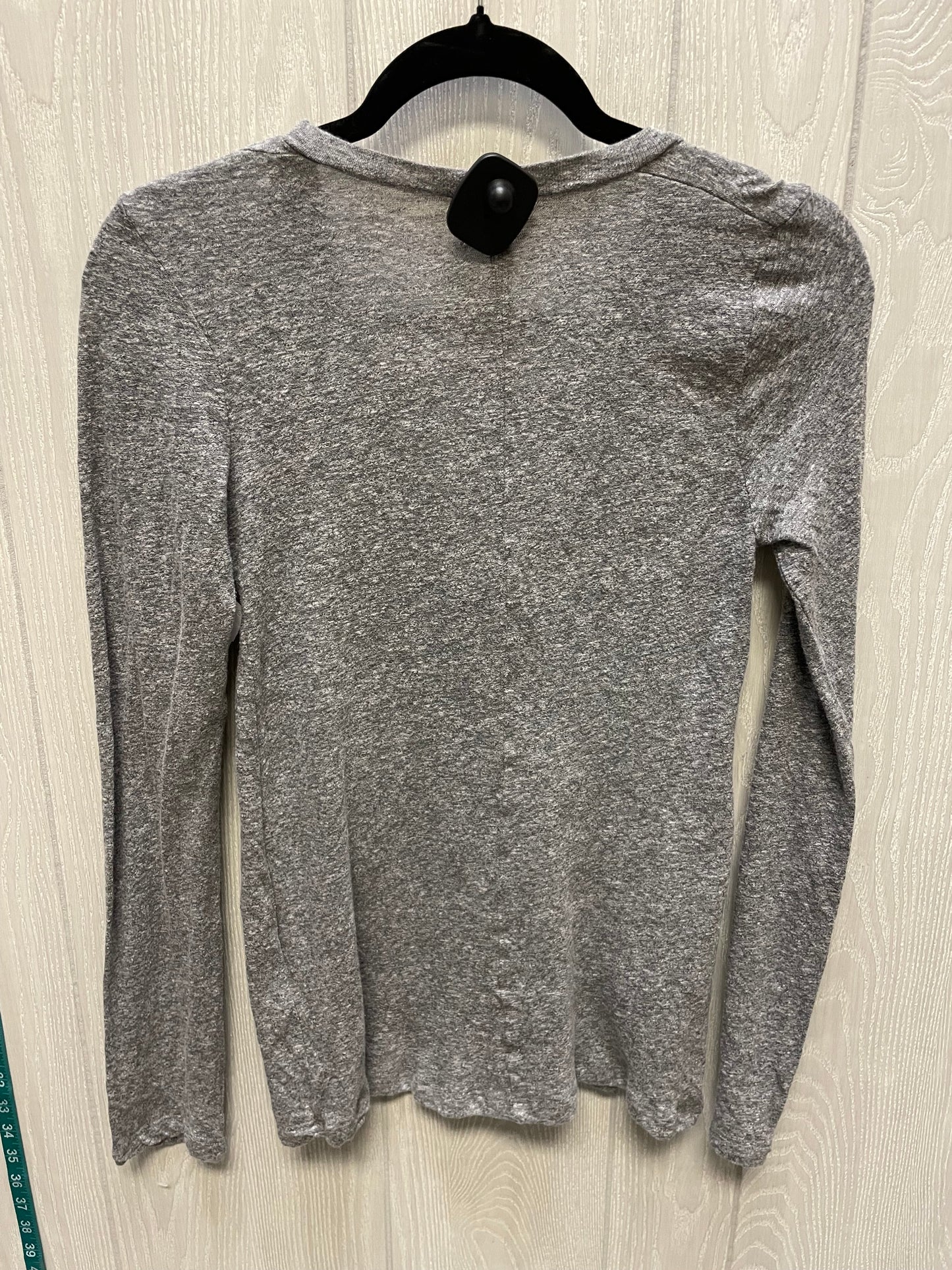 Top Long Sleeve Basic By MONROW In Grey, Size: S