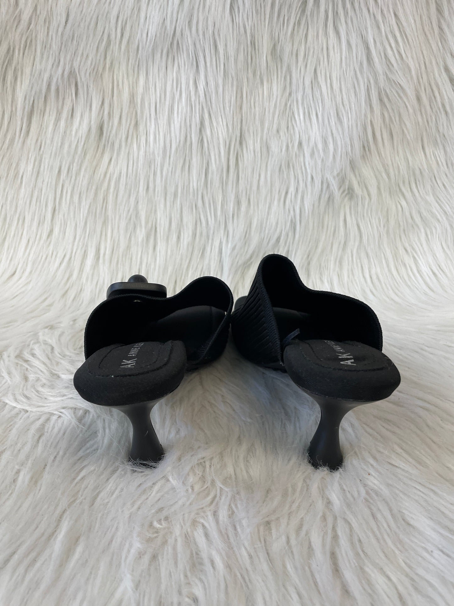 Sandals Heels Kitten By Anne Klein In Black, Size: 9