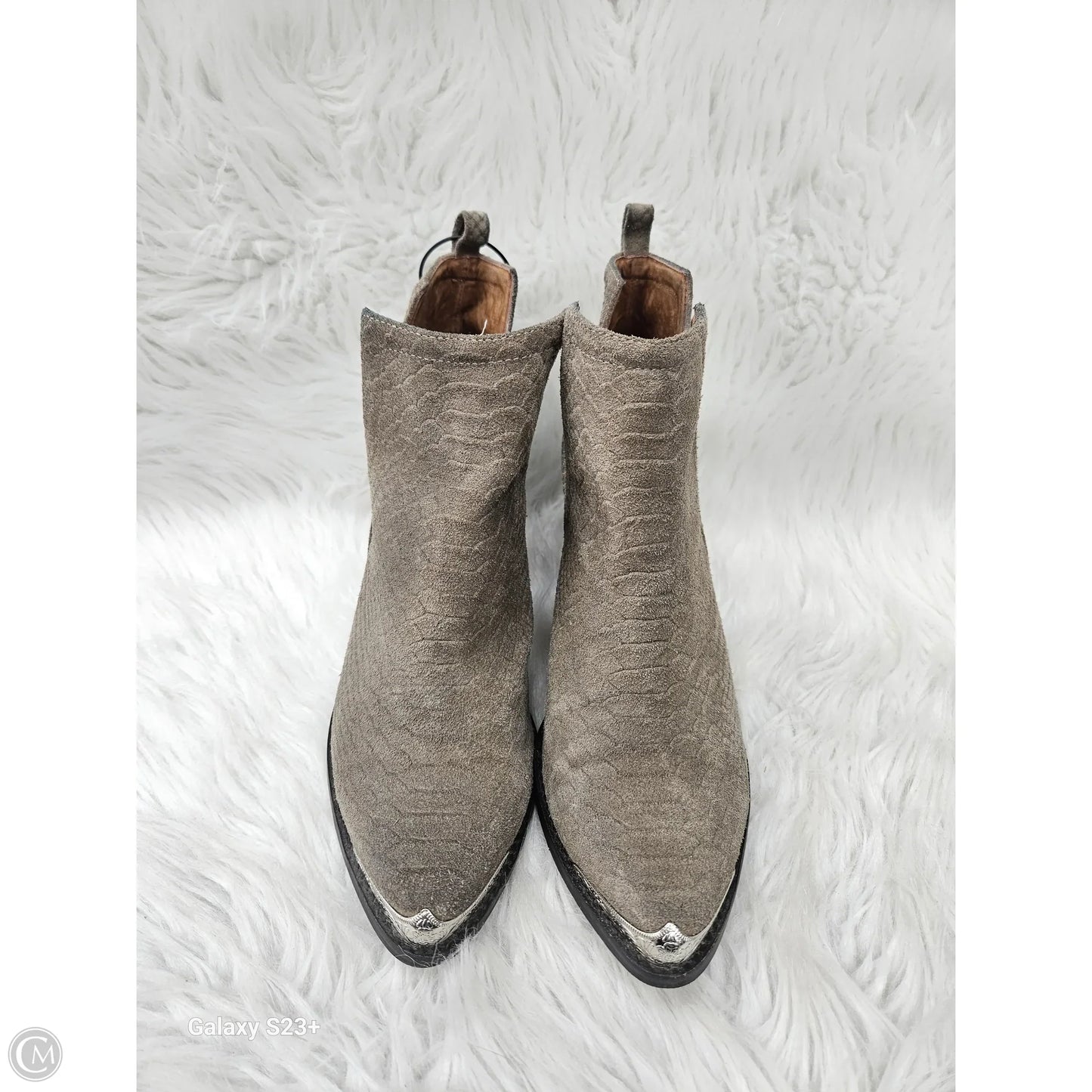 Boots Ankle Heels By Jeffery Campbell In Grey, Size: 9