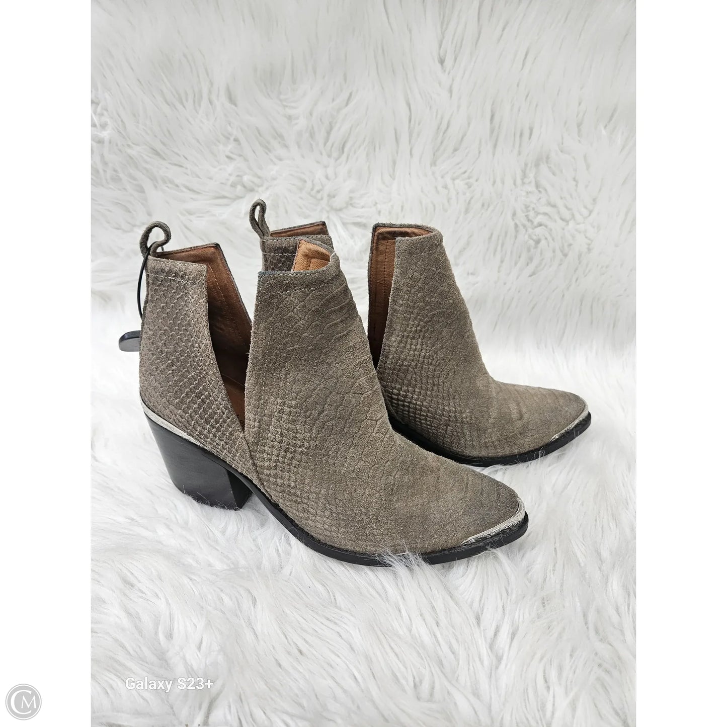 Boots Ankle Heels By Jeffery Campbell In Grey, Size: 9