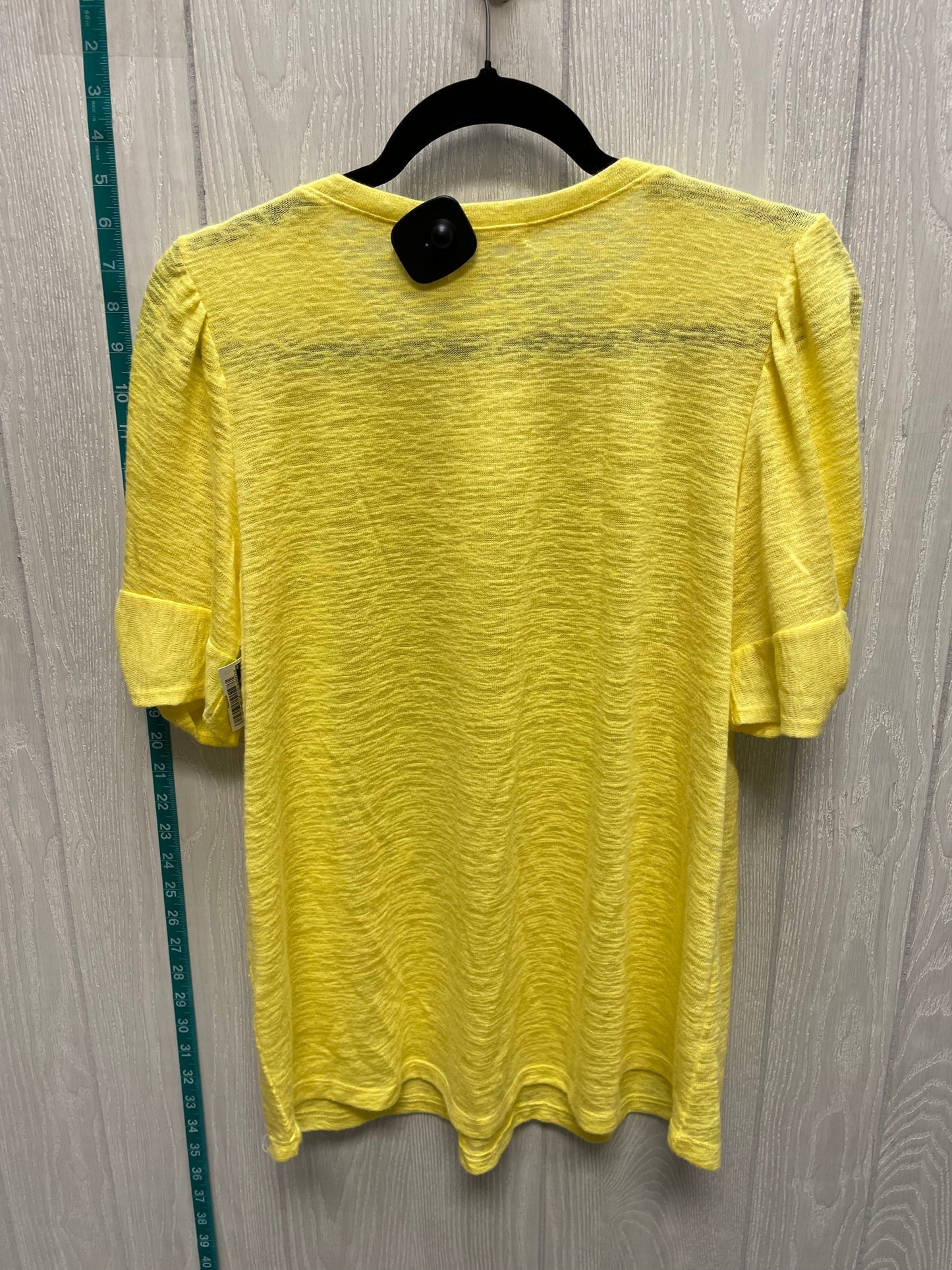 Yellow Top Short Sleeve Basic Cherish, Size L