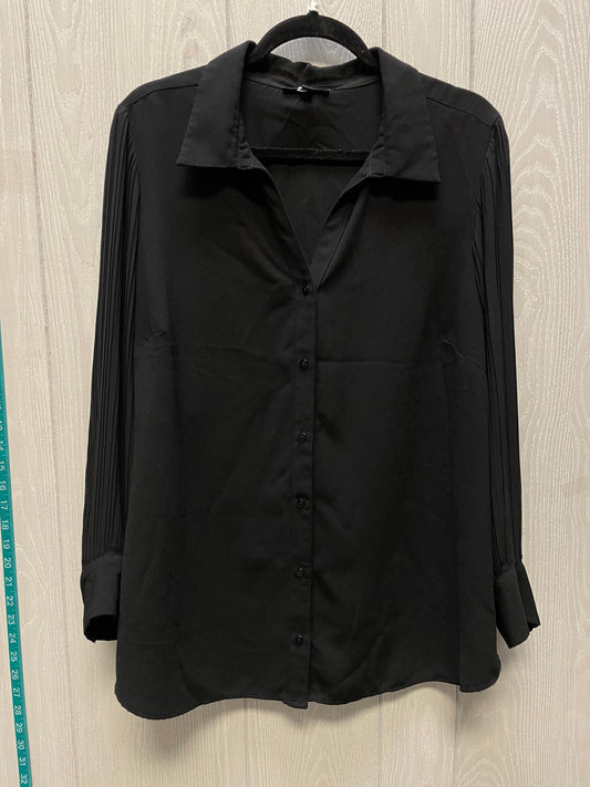 Blouse Long Sleeve By Adrianna Papell In Black, Size: 1x