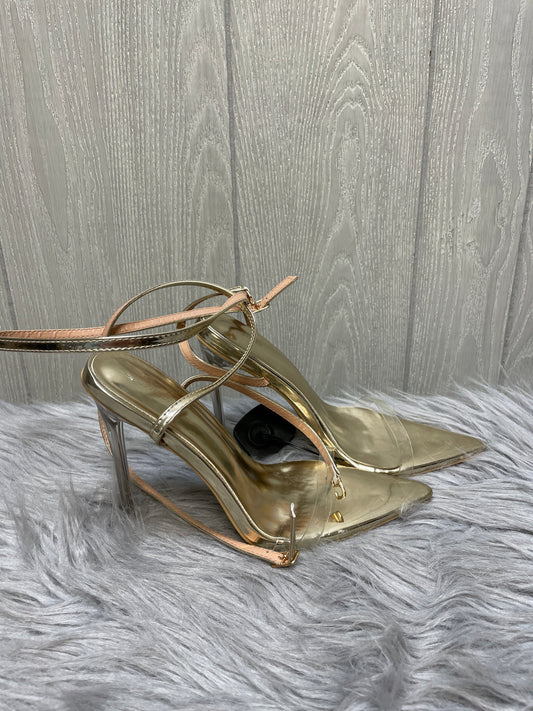 Shoes Heels Stiletto By Clothes Mentor In Gold, Size: 7