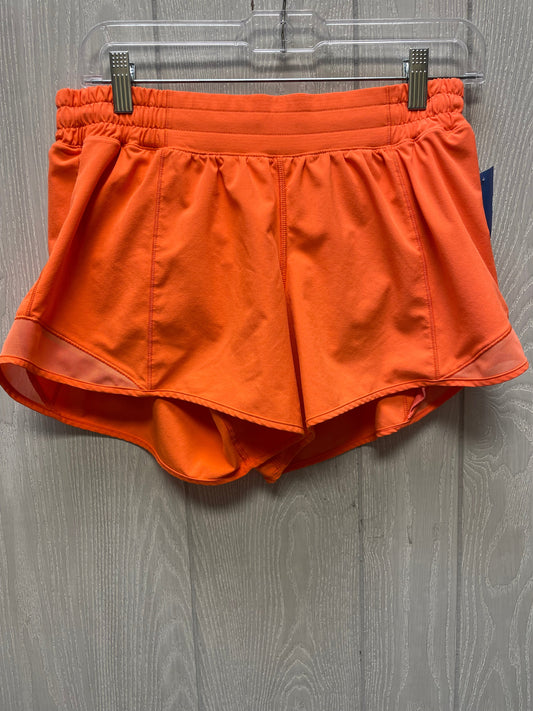 Athletic Shorts By Lululemon In Orange, Size: 10