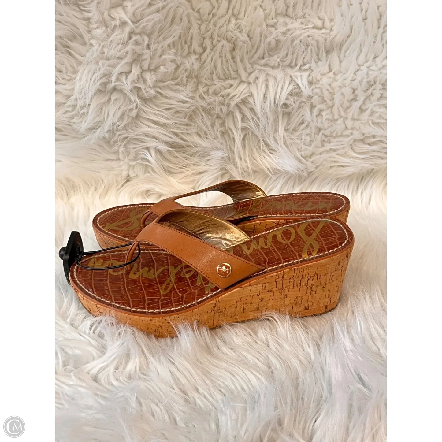 Sandals Heels Wedge By Sam Edelman In Brown, Size: 7.5