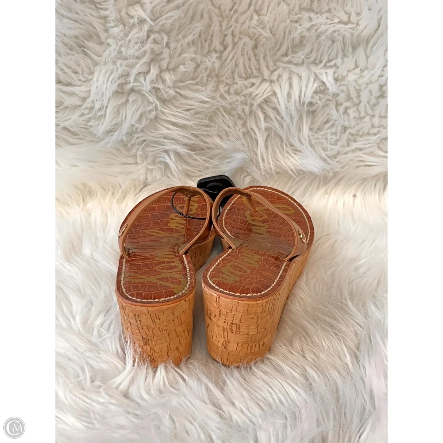 Sandals Heels Wedge By Sam Edelman In Brown, Size: 7.5