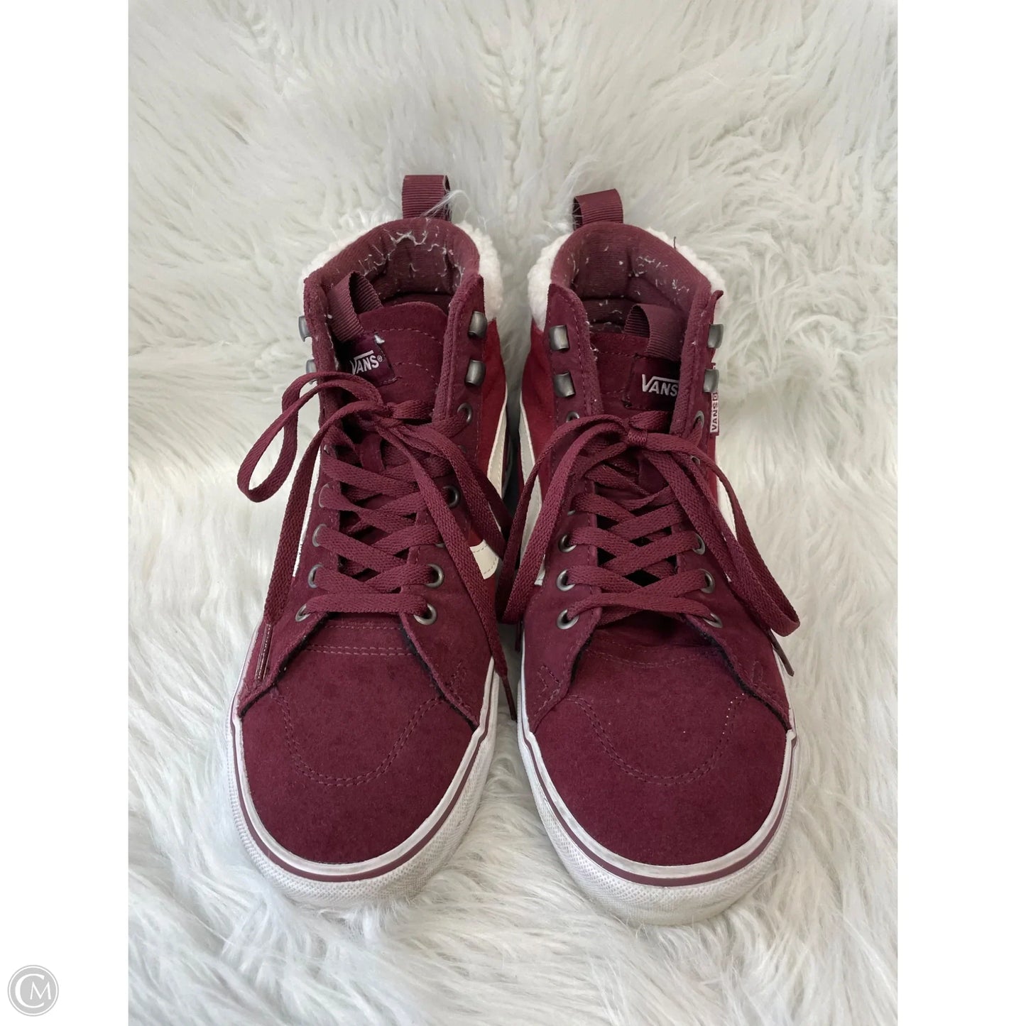 Shoes Sneakers By Vans In Maroon, Size: 9