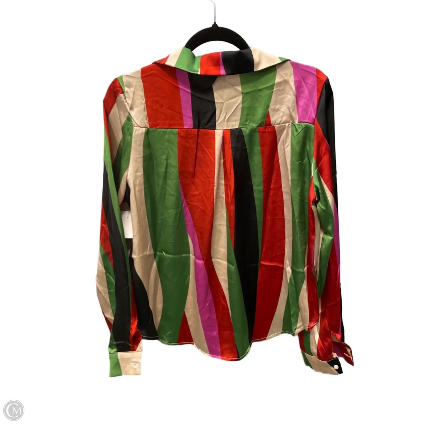 Top Long Sleeve By Fashion Nova In Striped Pattern, Size: M