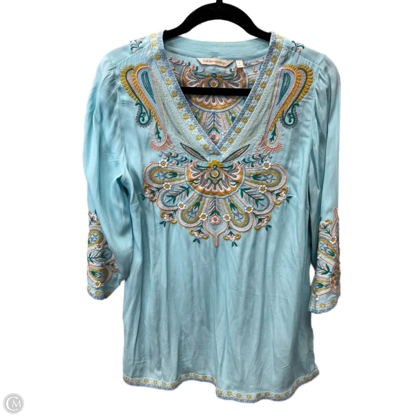 Top Long Sleeve By Soft Surroundings In Blue, Size: S