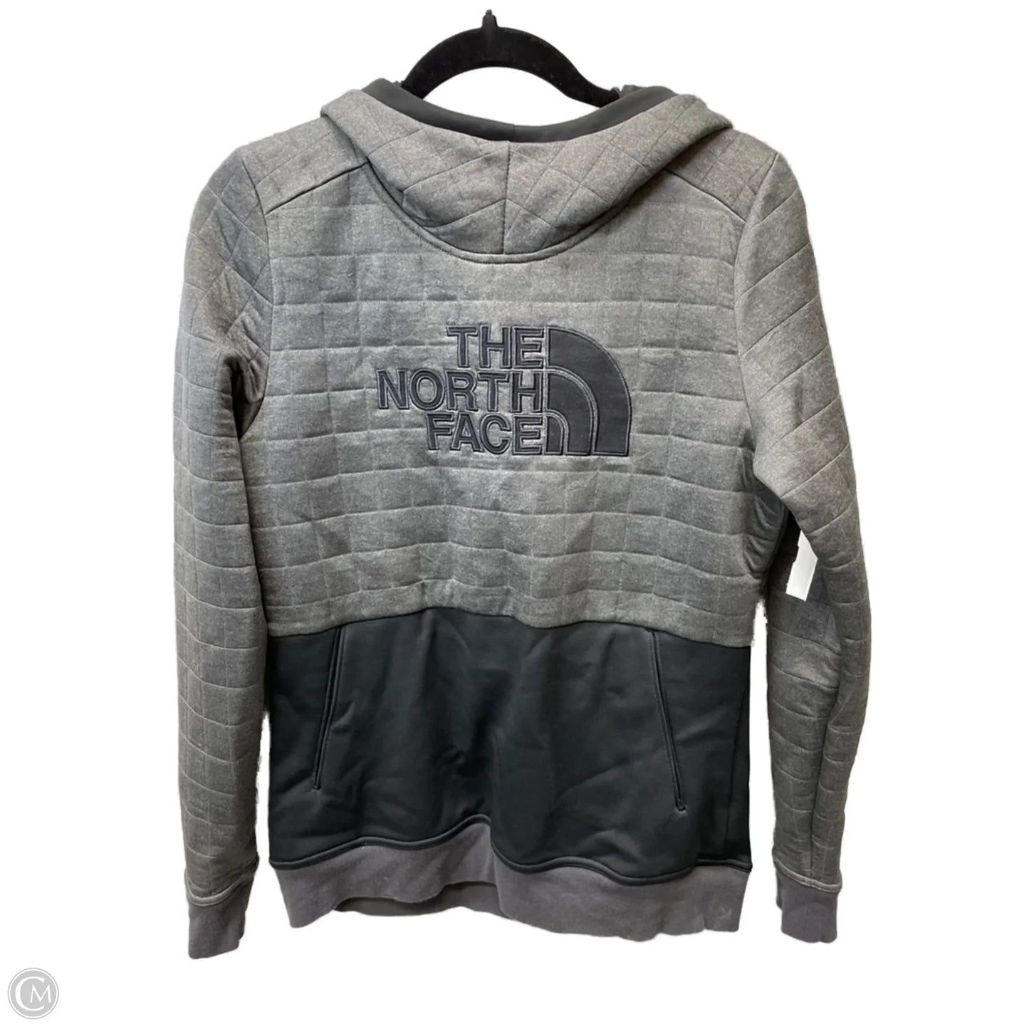 Sweatshirt Hoodie By The North Face In Black & Grey, Size: M