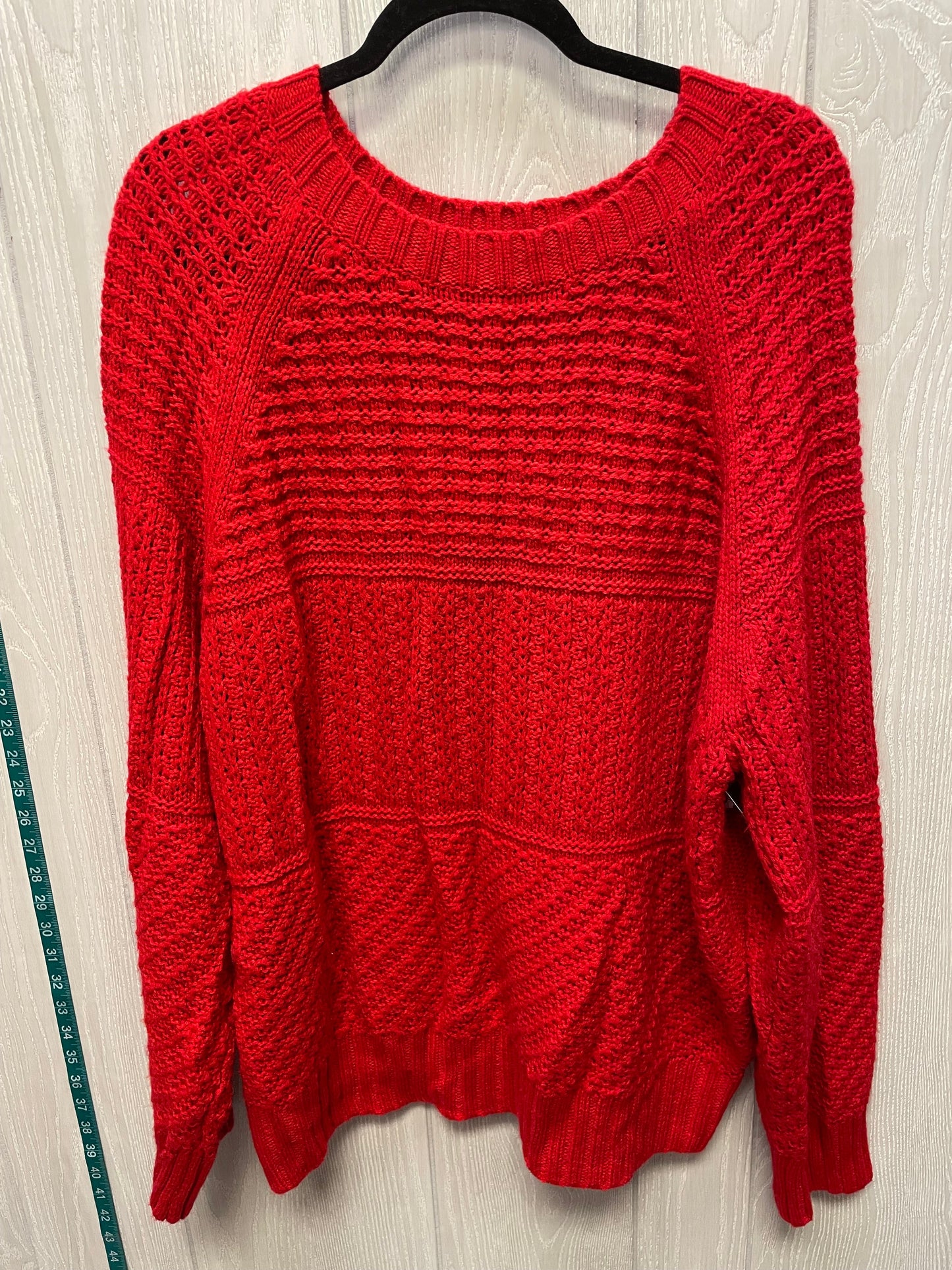 Sweater By Time And Tru In Red, Size: 2x