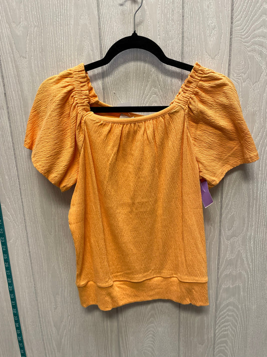 Top Short Sleeve By Loft In Yellow, Size: S