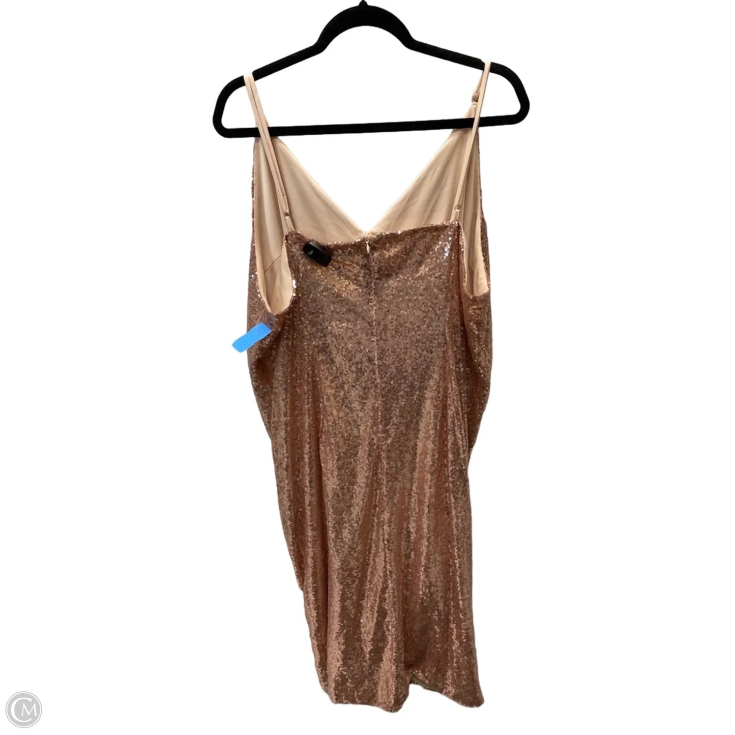 Dress Party Short By Boohoo Boutique In Rose Gold, Size: 3x