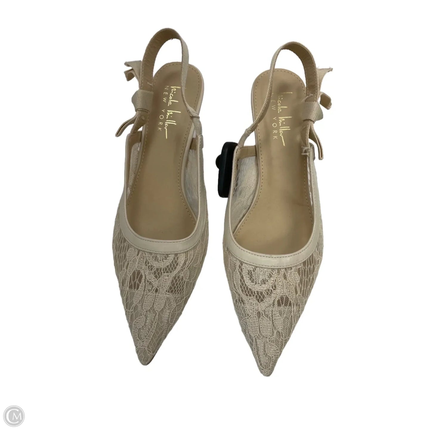 Shoes Heels Kitten By Nicole Miller In Cream, Size: 8