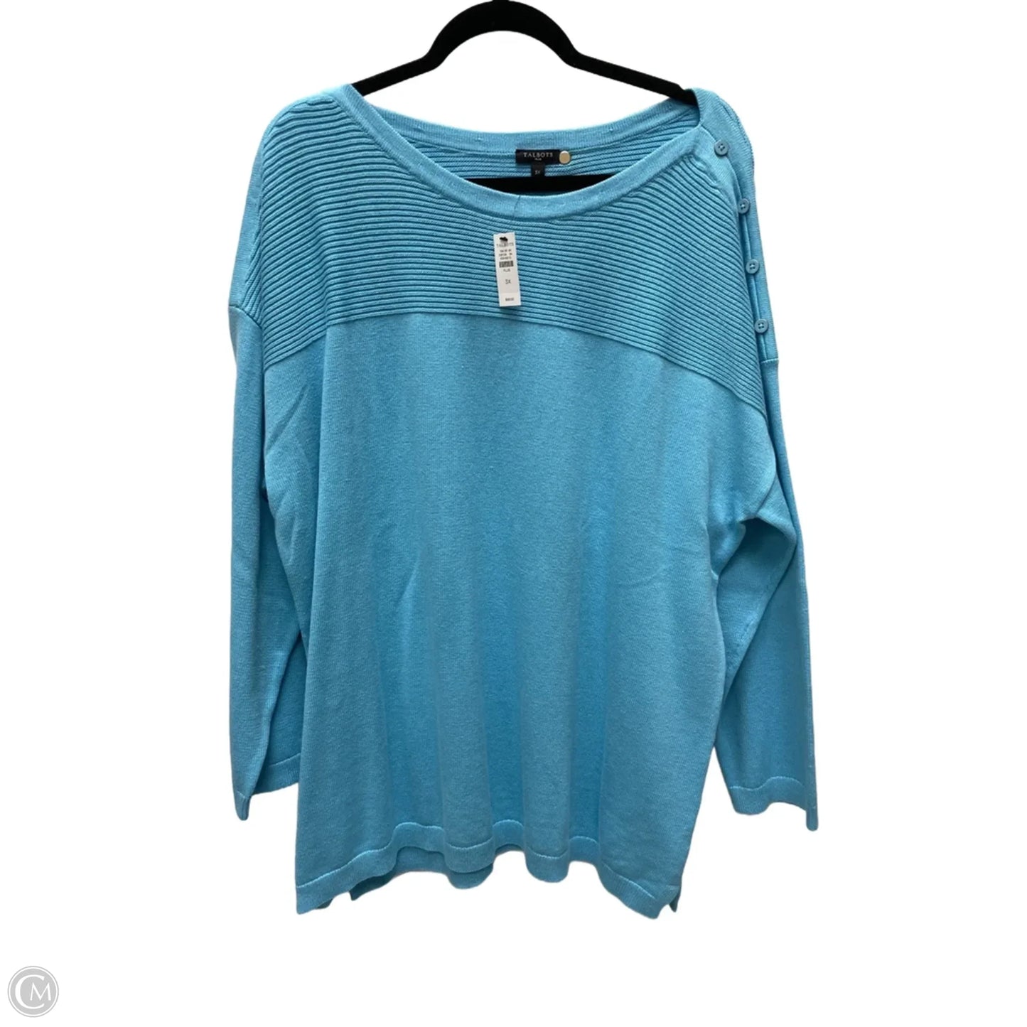 Sweater By Talbots In Blue, Size: 3x