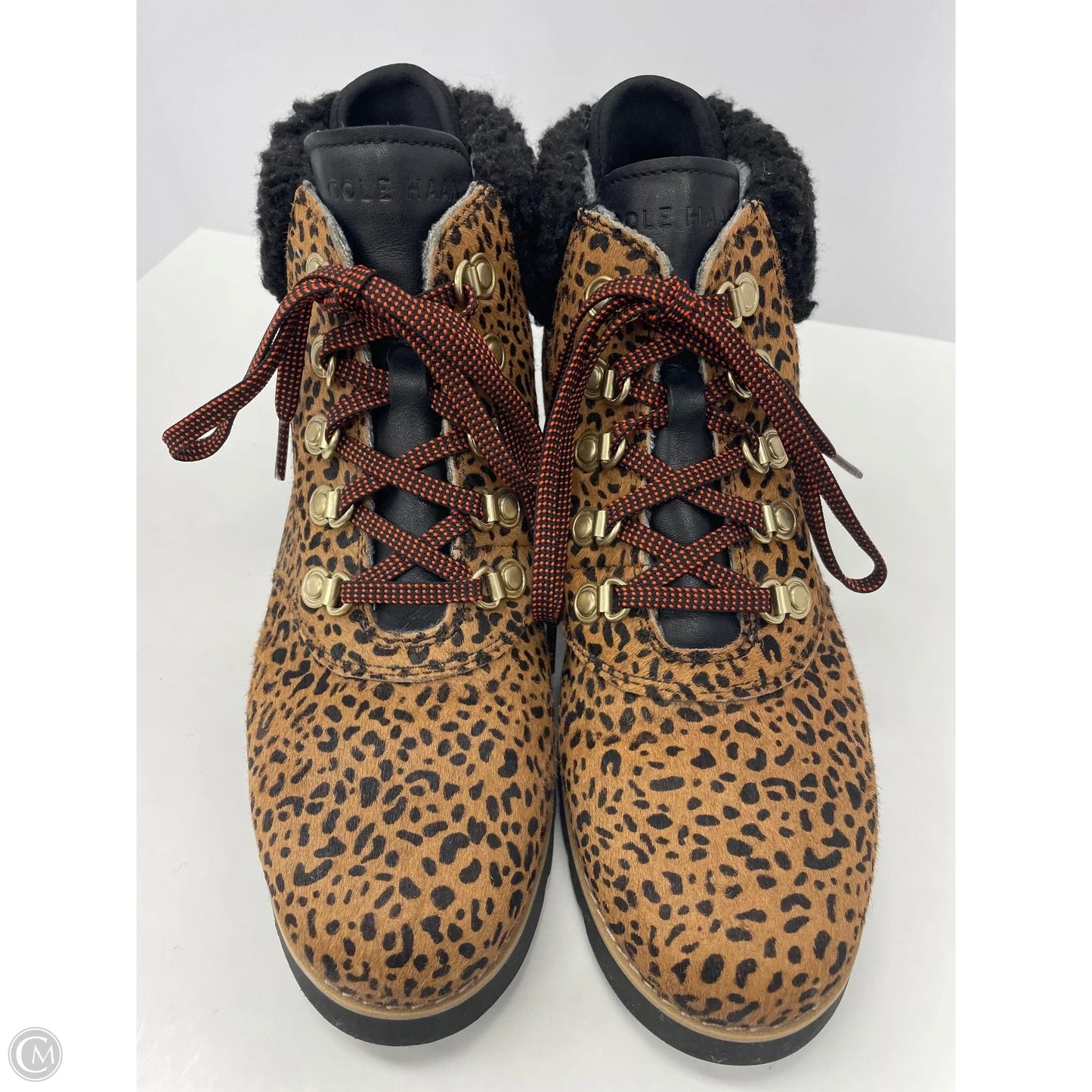 Boots Combat By Cole-haan In Animal Print, Size: 6.5