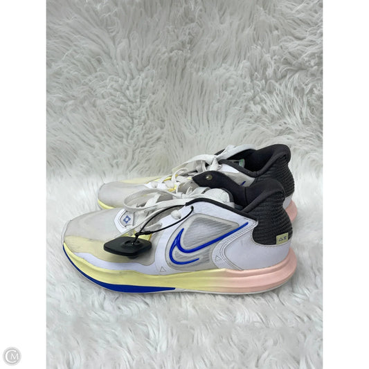 Shoes Athletic By Nike In White & Yellow, Size: 9.5
