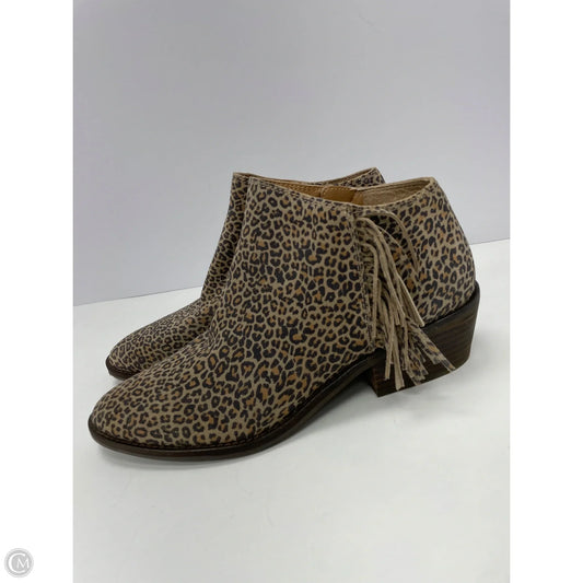 Boots Ankle Heels By Lucky Brand In Animal Print, Size: 9