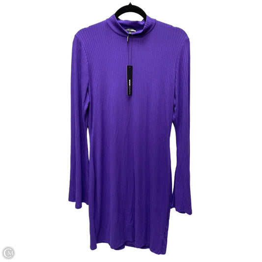 Dress Casual Short By Fashion Nova In Purple, Size: 2x