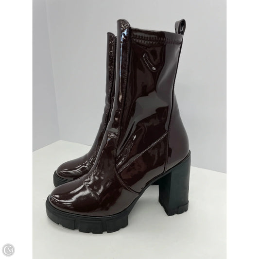 Boots Ankle Heels By Aldo In Brown, Size: 8.5