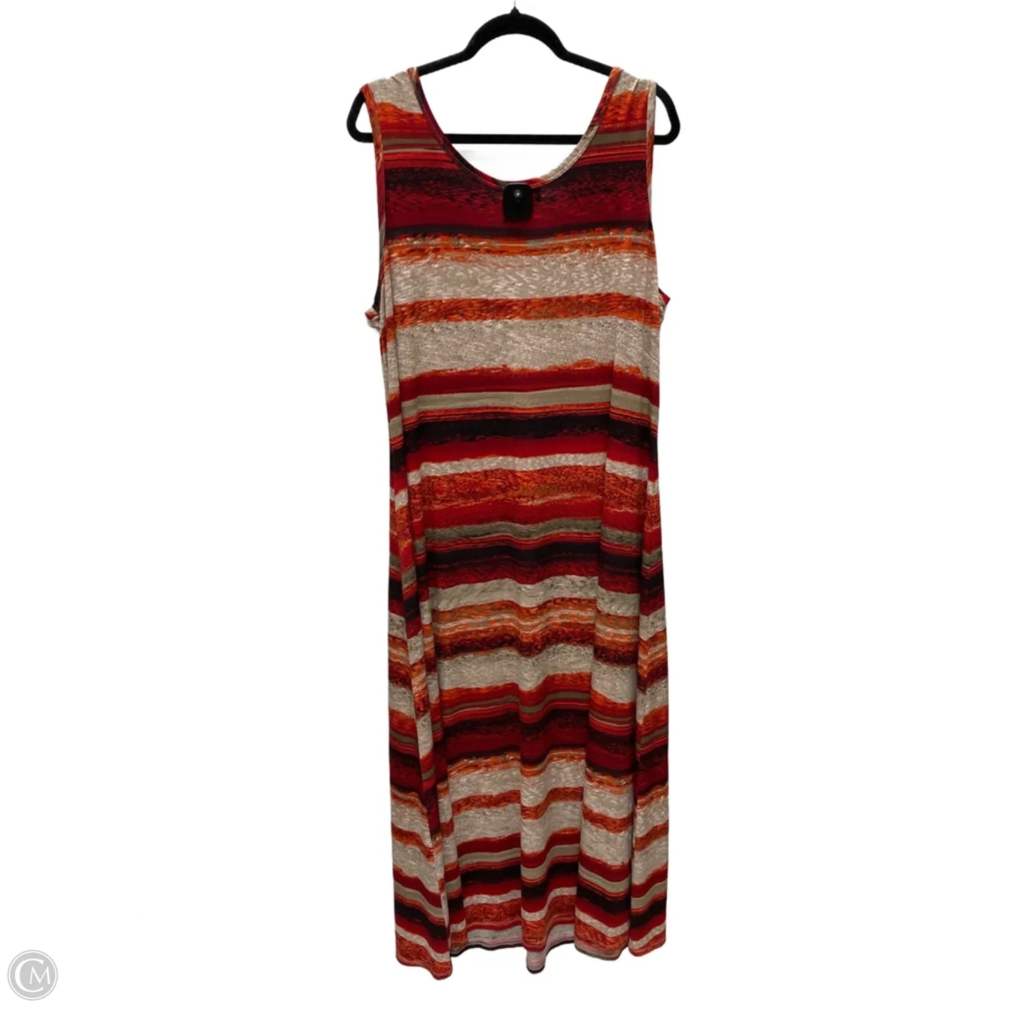 Dress Casual Maxi By Calvin Klein In Orange, Size: 3x